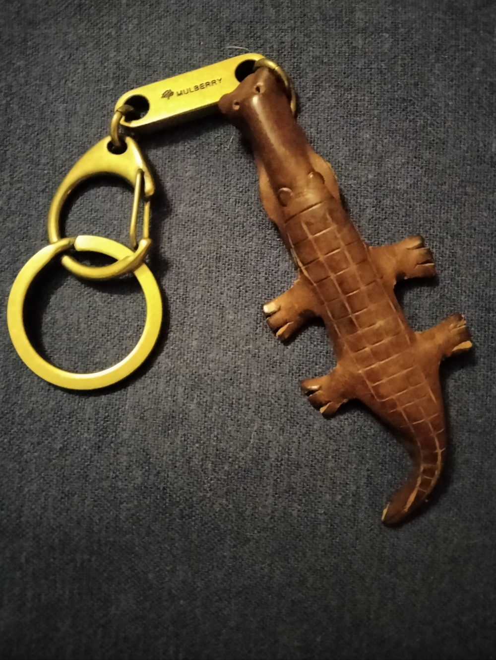 quirky-cool IT girl MULBERRY keychain bag-charm leather alligator crocodile
